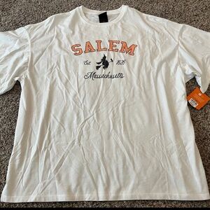 Women's Salem Massachusetts Oversized Sleep T-shirt - White - Size Medium - XXL